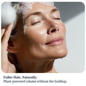 PUREANCE shampoo in shower setting conveying daily routine volume boost