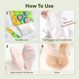 Purederm socks in use on feet while relaxing delivering convenient care