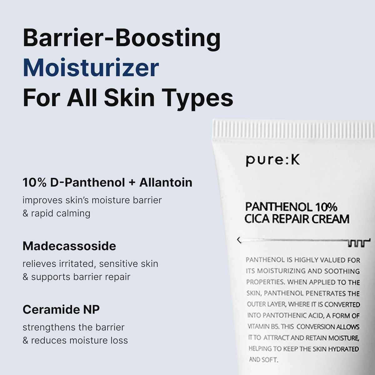 pure:K applied on hand demonstrating smooth finish and quick absorption benefit