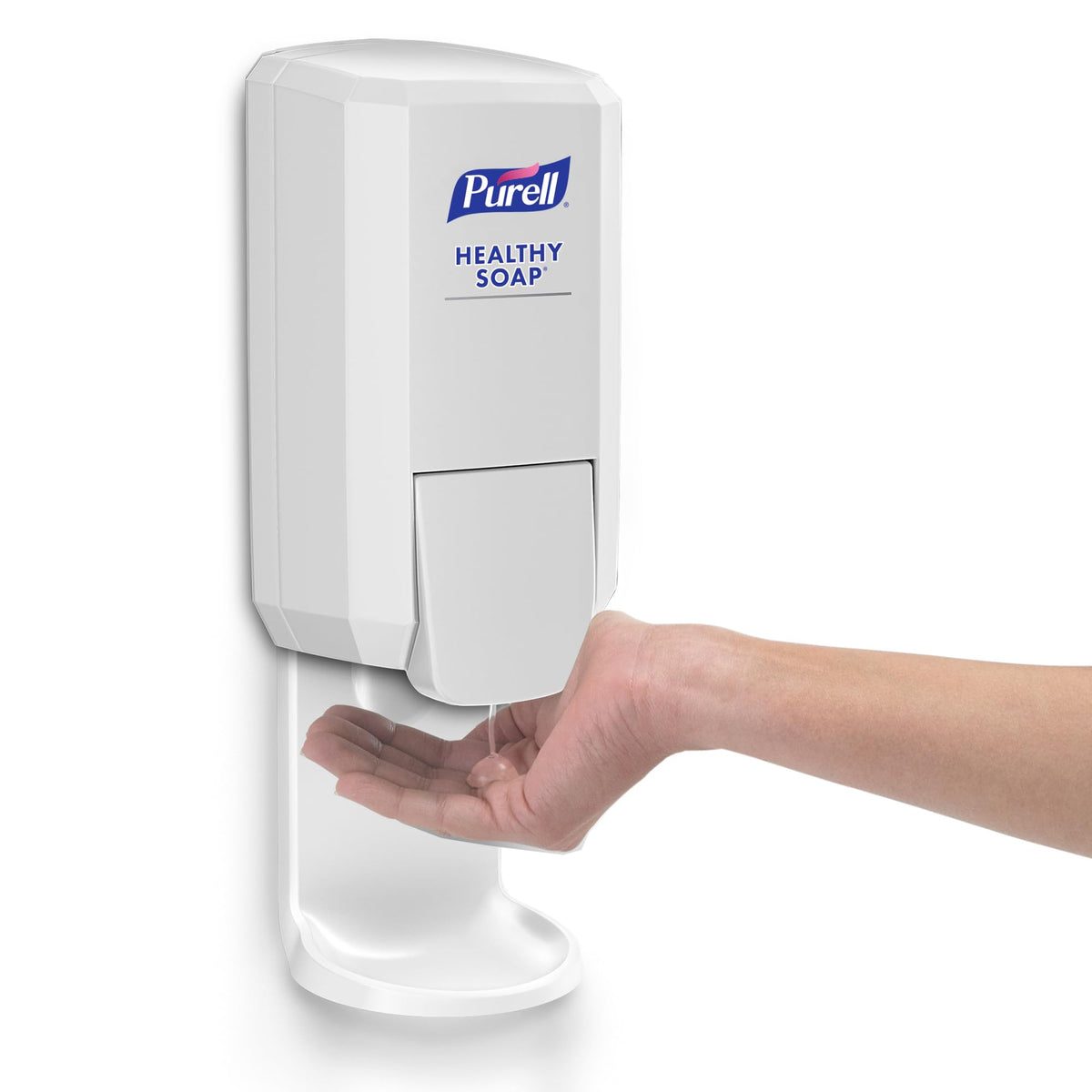 PURELL lotion texture closeup emphasizing gentle-feel after washing benefit