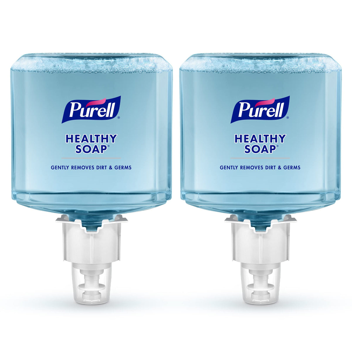 PURELL front packaging showing two 1200 mL refills and branding benefits