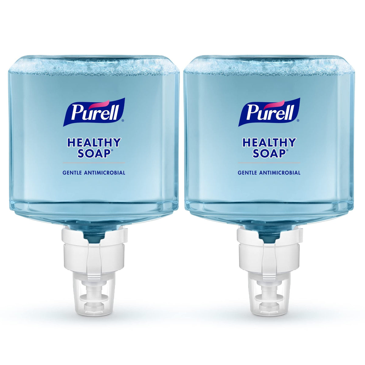 Purell transparent bottle showing refill level for quick monitoring