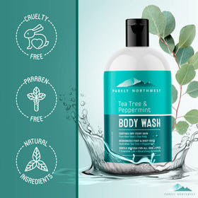 Purely Northwest applied on feet demonstrating freshness and support for foot care