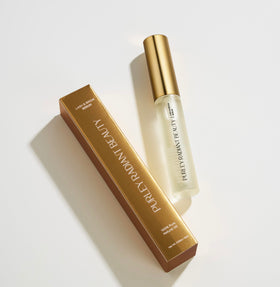Purely Radiant on vanity in morning light conveying routine-ready benefit