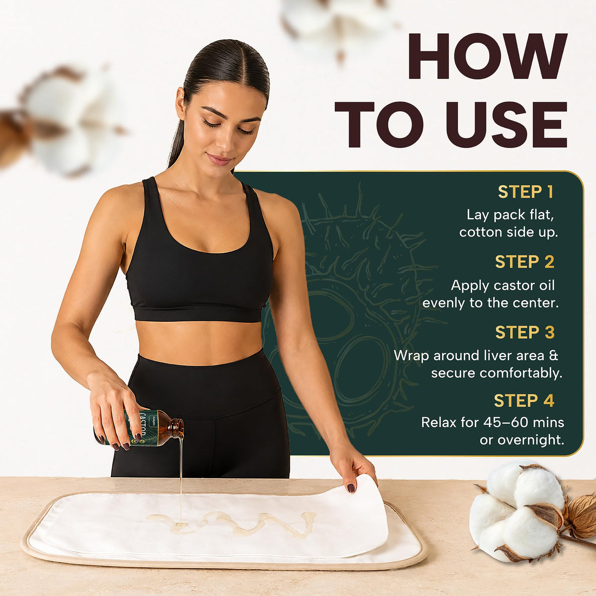 Purelysian Beauty wrap on waist lifestyle image showing comfortable wear and targeted application
