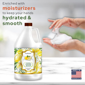 Puremax creamy foam texture close-up highlighting smooth lather
