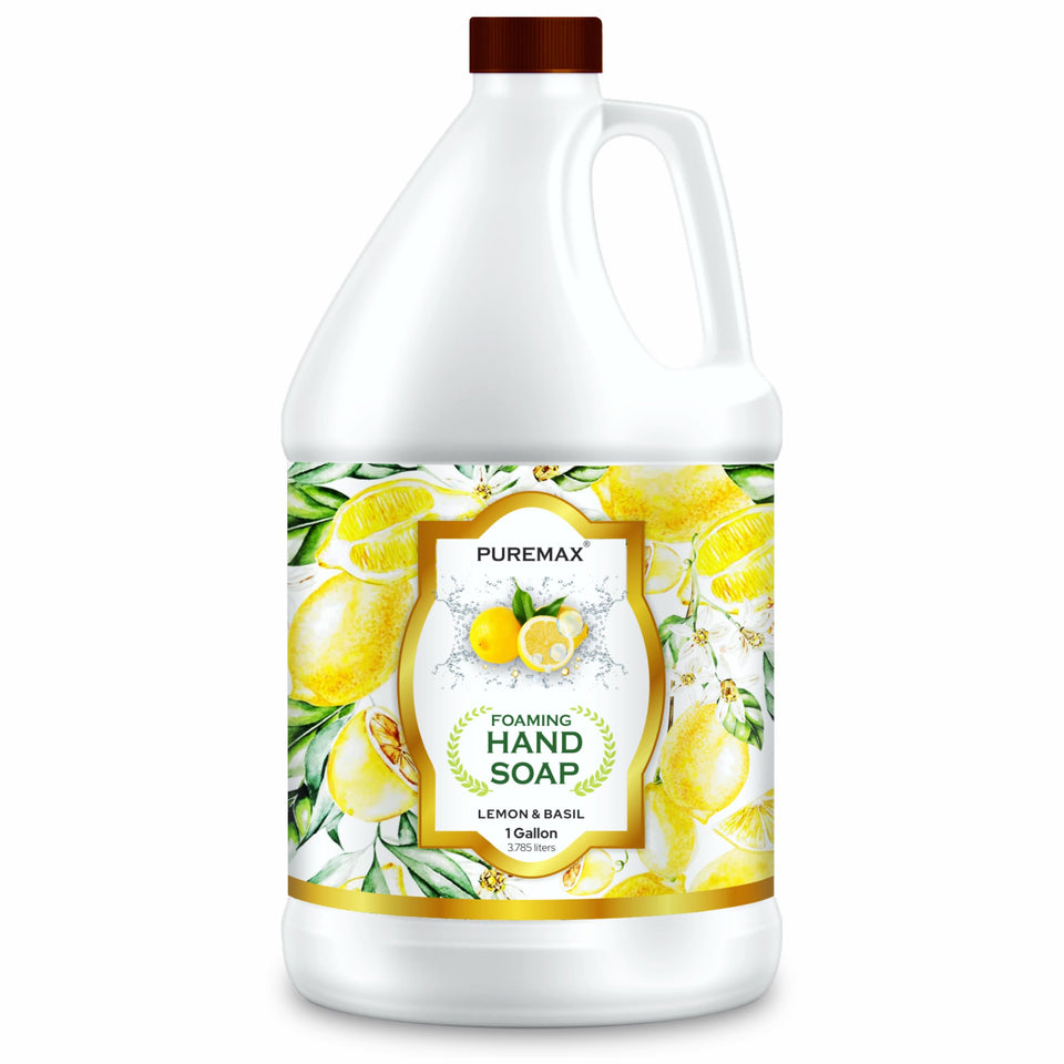 Puremax 1-gallon front label showing product and scent benefits