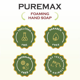 Puremax back label with ingredient list highlighting eco-friendly benefit