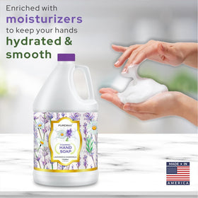 Puremax pouring refill into foaming dispenser to show easy refill benefit