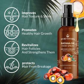 PureNaturis batana oil ingredient bottle emphasizing organic oil for nourishment