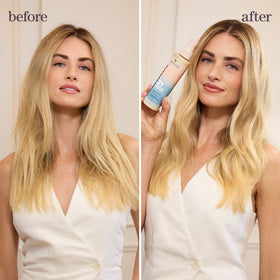 Pureology bottle beside coconut and camellia to highlight nourishing oils