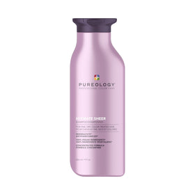 Pureology front bottle shows label and lightweight hydrating promise