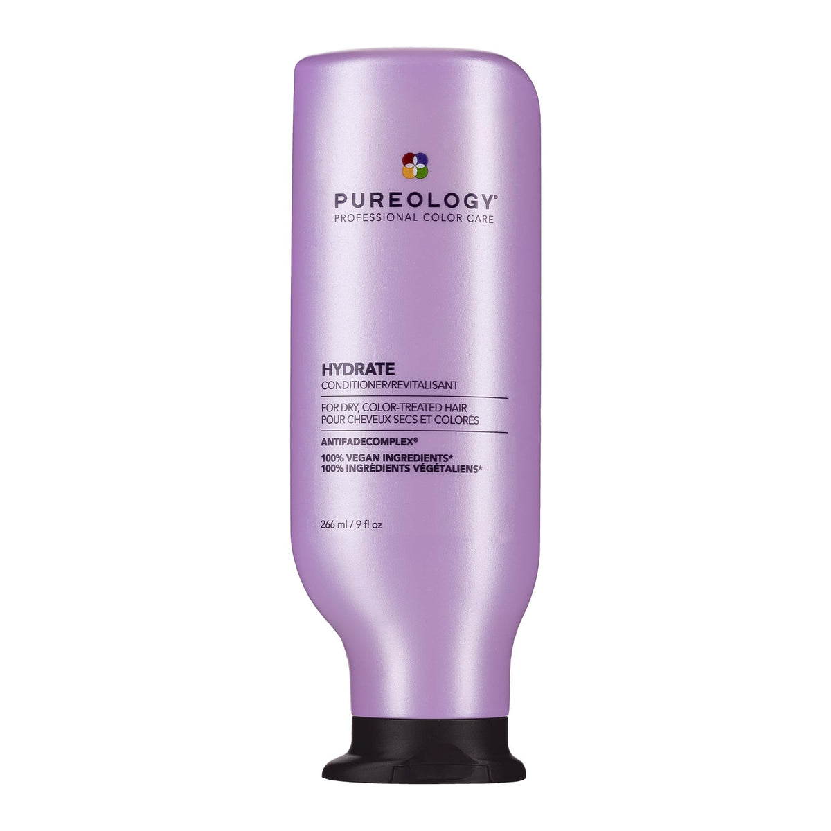 Pureology front bottle showing packaging and easy-identify branding benefit: salon-quality hydration