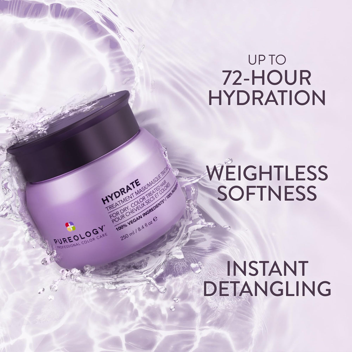 Pureology mask creamy texture close-up for deep hydration benefit