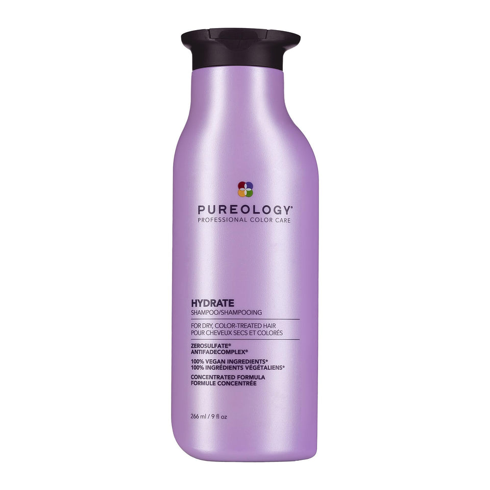 Pureology front packaging showing label and moisturizing benefits