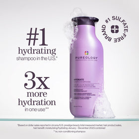 Pureology Hydrate shampoo pump dispensing product for easy use