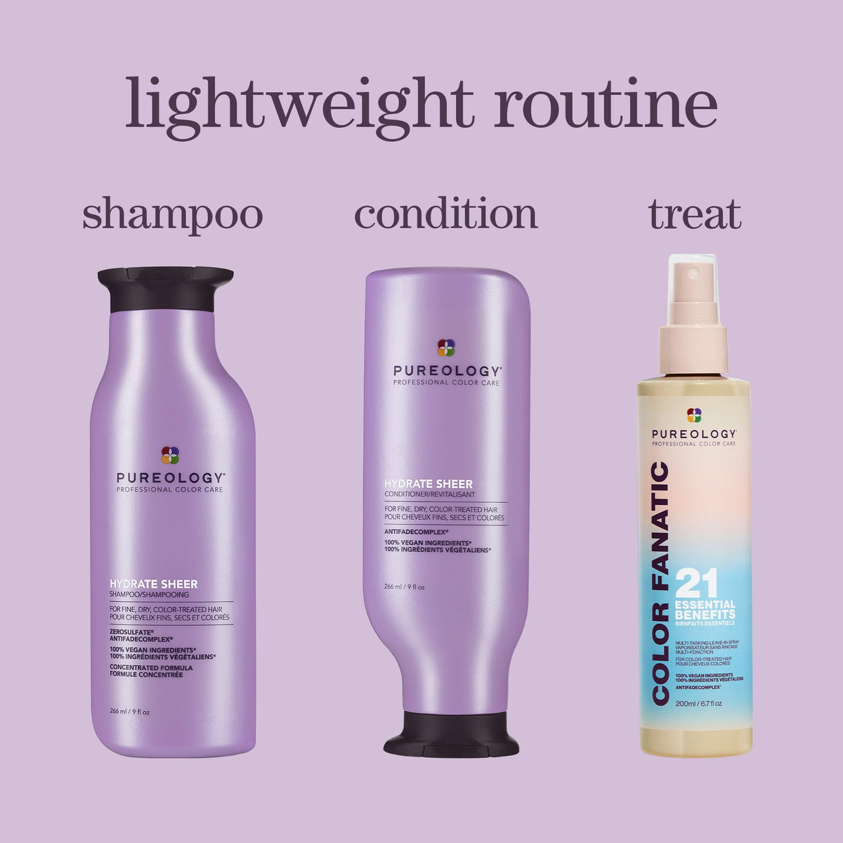 Pureology ingredients jojoba green tea and sage highlighting scalp support