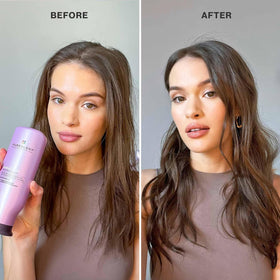 Pureology paired with Hydrate Sheer shampoo in a salon setting conveying professional results