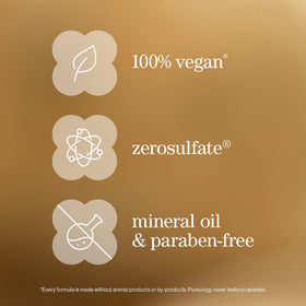 Close-up of Pureology label noting Antifade Complex and color protection benefits
