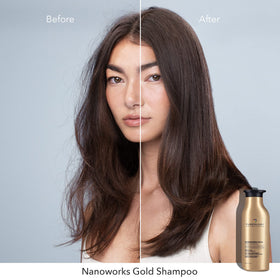 Pureology Nanoworks Gold creamy texture on fingertip showing nourishing consistency