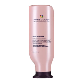 Pureology front packaging shows bottle and volume benefit