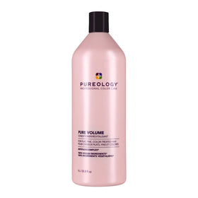 Pureology front bottle showing Pure Volume conditioner and 33.8 fl oz size for long-lasting use