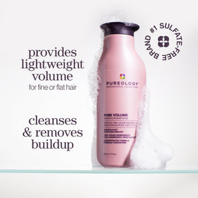 Pureology pump dispenser of Pure Volume shampoo for easy, controlled application