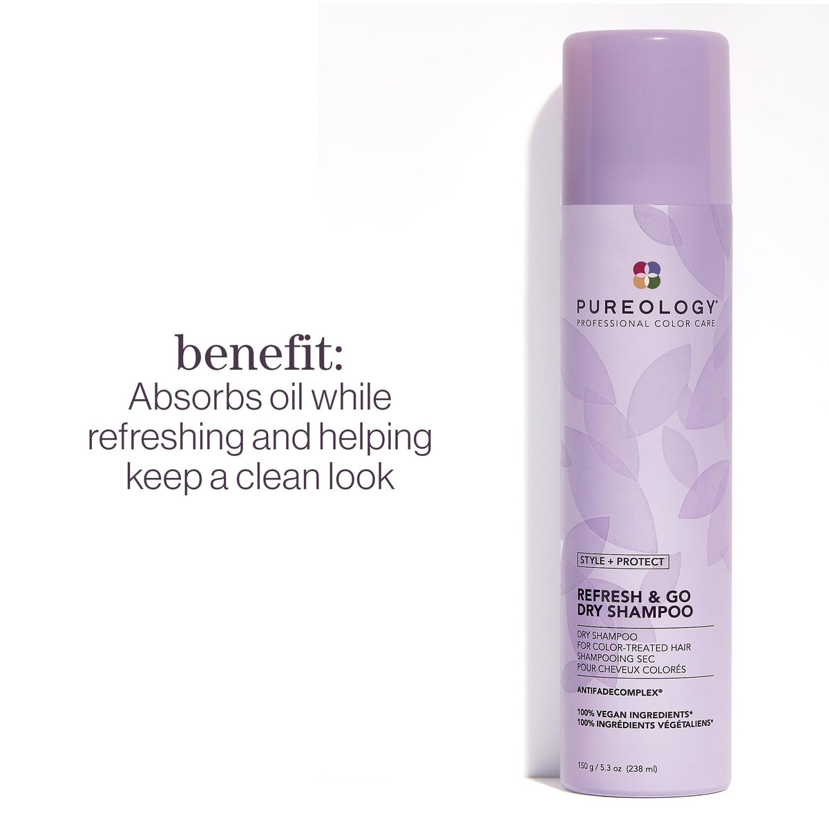 Pureology aerosol nozzle close-up illustrating precise spray control and even application
