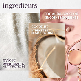 Pureology in-salon styling use showing heat protection during blow-dry