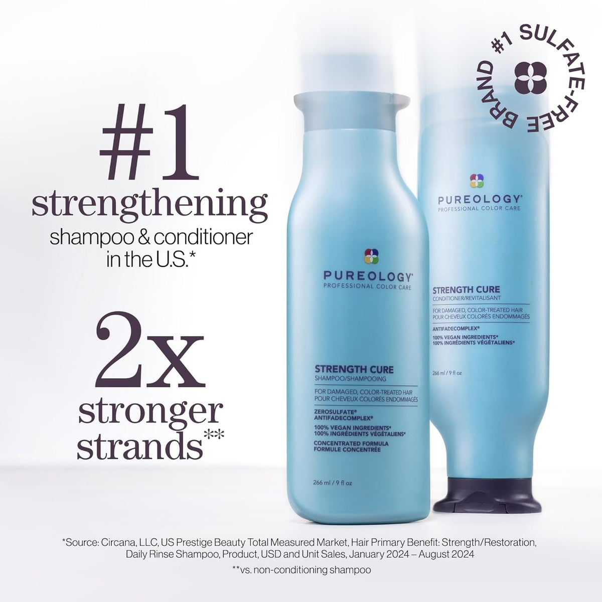 Pureology shampoo and conditioner texture close-up for nourishing feel