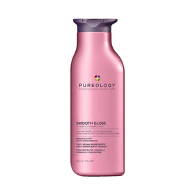 Pureology front bottle showing brand and glossy shampoo benefits