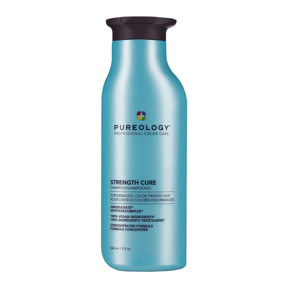 Pureology bottle front view showing branding and repair benefits