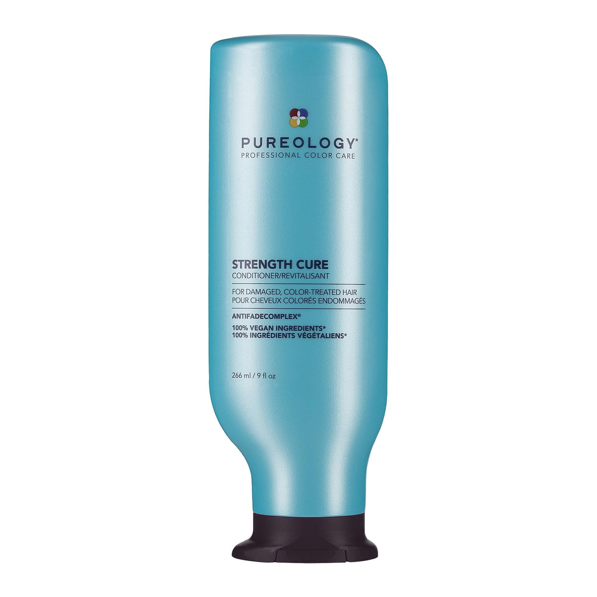 Pureology front packaging showing product and benefits