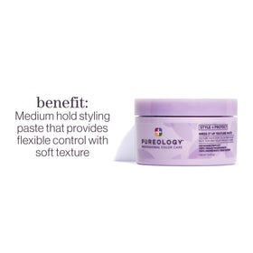 Pureology open jar showing creamy paste texture for easy application
