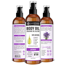 pureSCRUBS drops added to bath water for gentle aroma and skin conditioning