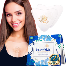 PureSkin front packaging showing chest pads and benefits