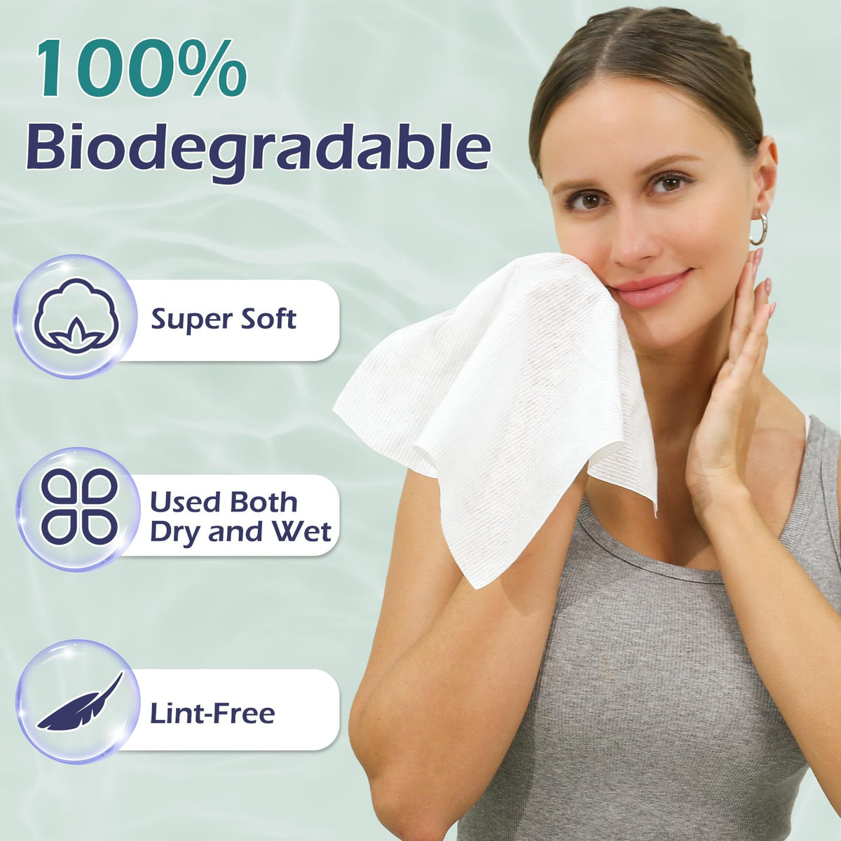PureSoftness single towel unfolded to show extra-large size and softness