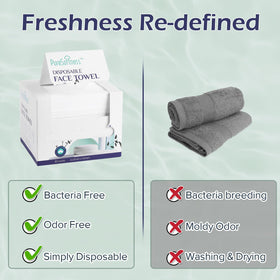 PureSoftness pack tucked in travel bag for easy portability and hygiene