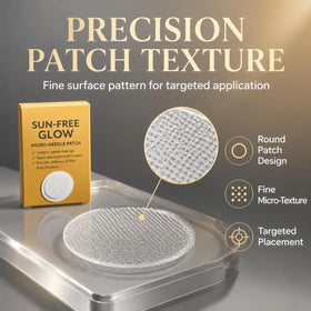 NRAEC PurevLab patch being applied to forearm for quick, mess-free tanning