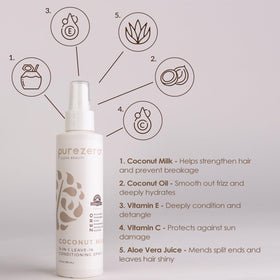 Purezero applied to towel-dried hair to detangle and condition