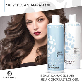 Purezero argan oil texture drop showing nourishment for hair shine
