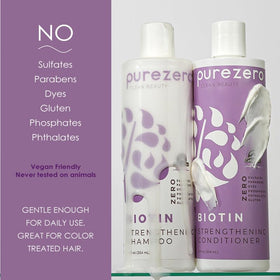 Purezero ingredient label highlighting clean, vegan formulation