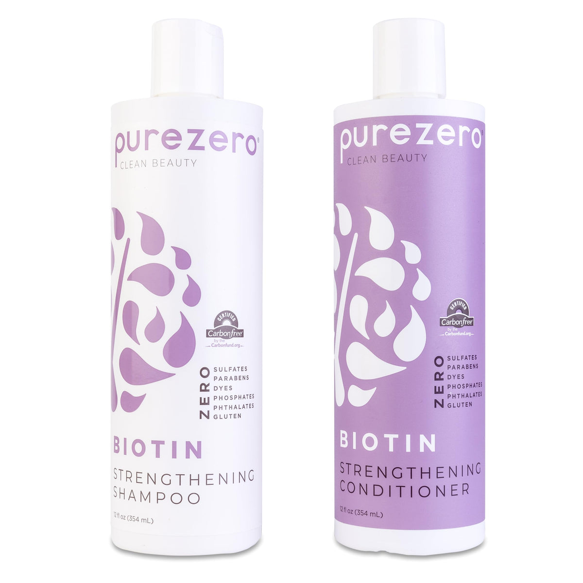 Purezero front packaging showing duo and clear volumizing benefit