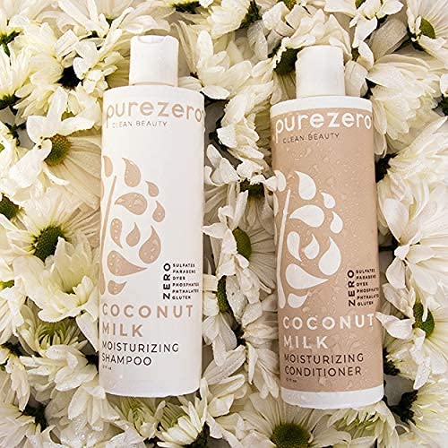 Purezero label detail highlighting coconut milk benefits and clean ingredients