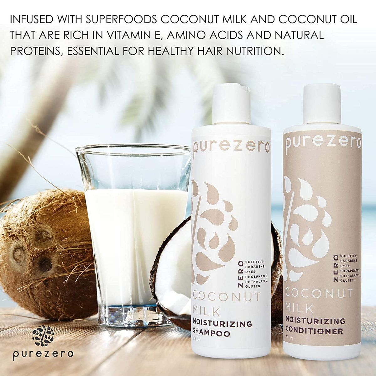 Purezero conditioner cream close-up demonstrating rich smoothing formula