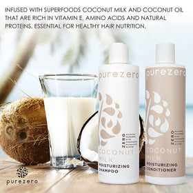 Purezero conditioner cream close-up demonstrating rich smoothing formula