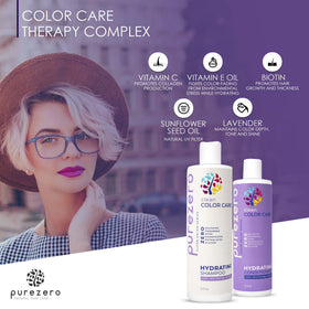 Purezero conditioner cream texture illustrating hydrating, smoothing finish benefit
