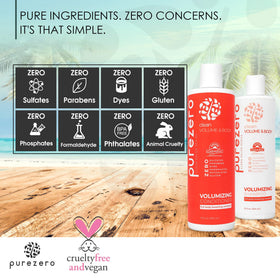 PureZero conditioner creamy close-up highlighting lightweight nourishment