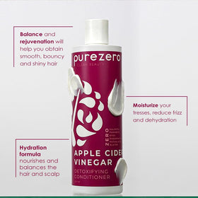 Purezero conditioner creamy texture detail, demonstrates hydration and smoothness