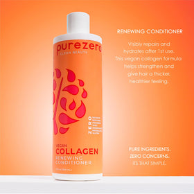 Purezero conditioner pour texture demonstrating creamy hydration and slip